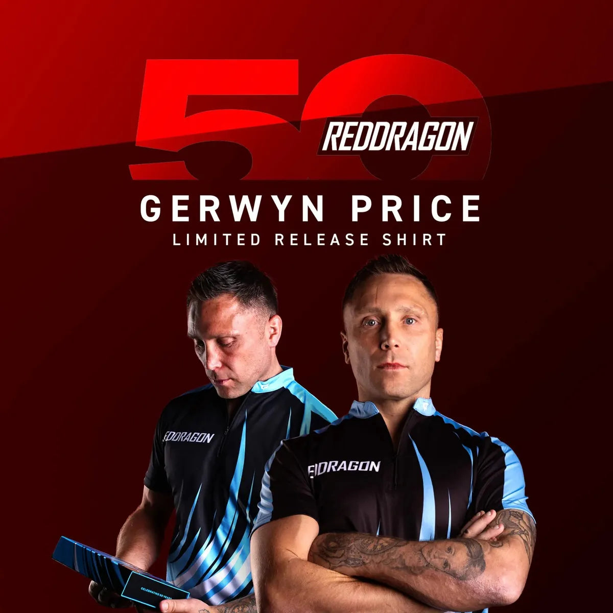 Red Dragon Gerwyn Price 50 Year Player Edition Shirt - view 3