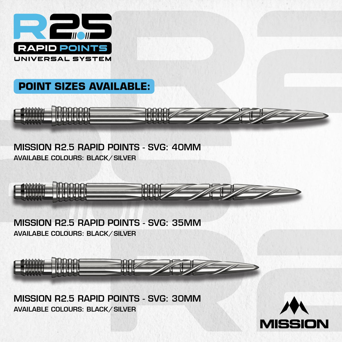 Mission R2.5 Rapid Dart Points - SGV - view 4