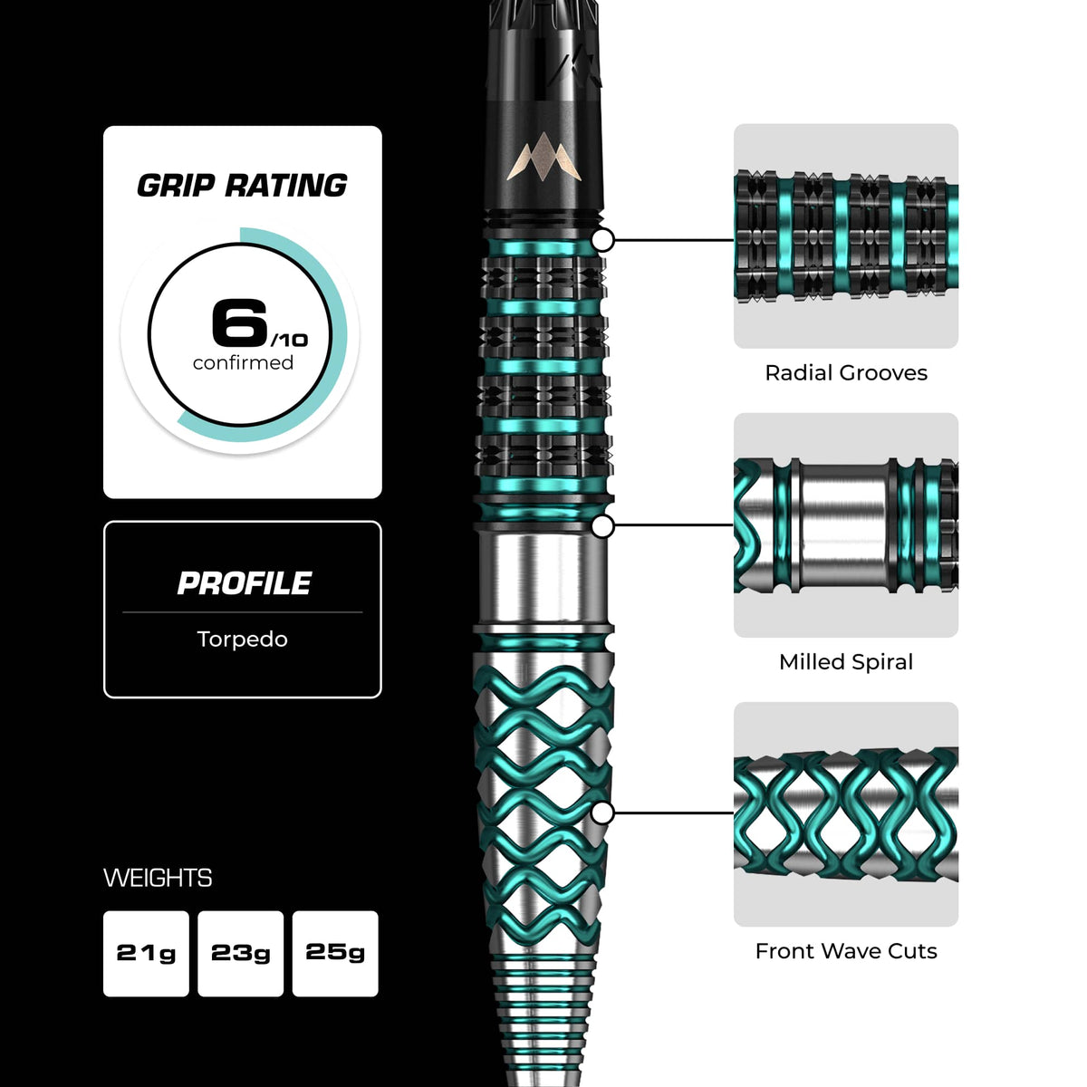 Mission Neptune R2.5 90% Tungsten Steel Tip Darts - view 4