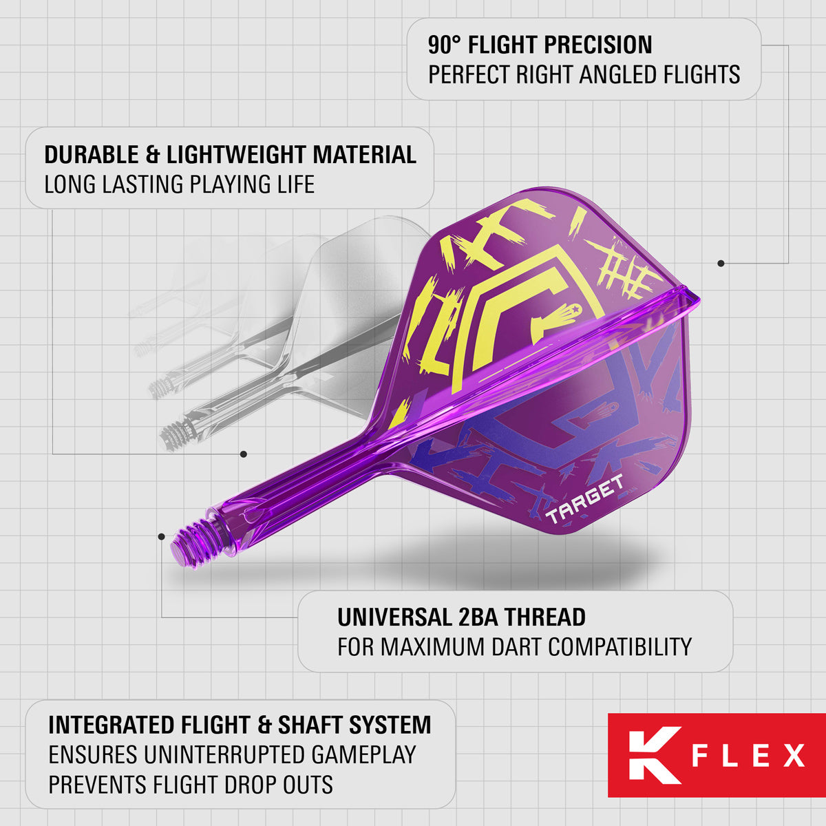 Target Luke Littler World Champion K-Flex One Piece Dart Flights - view 18