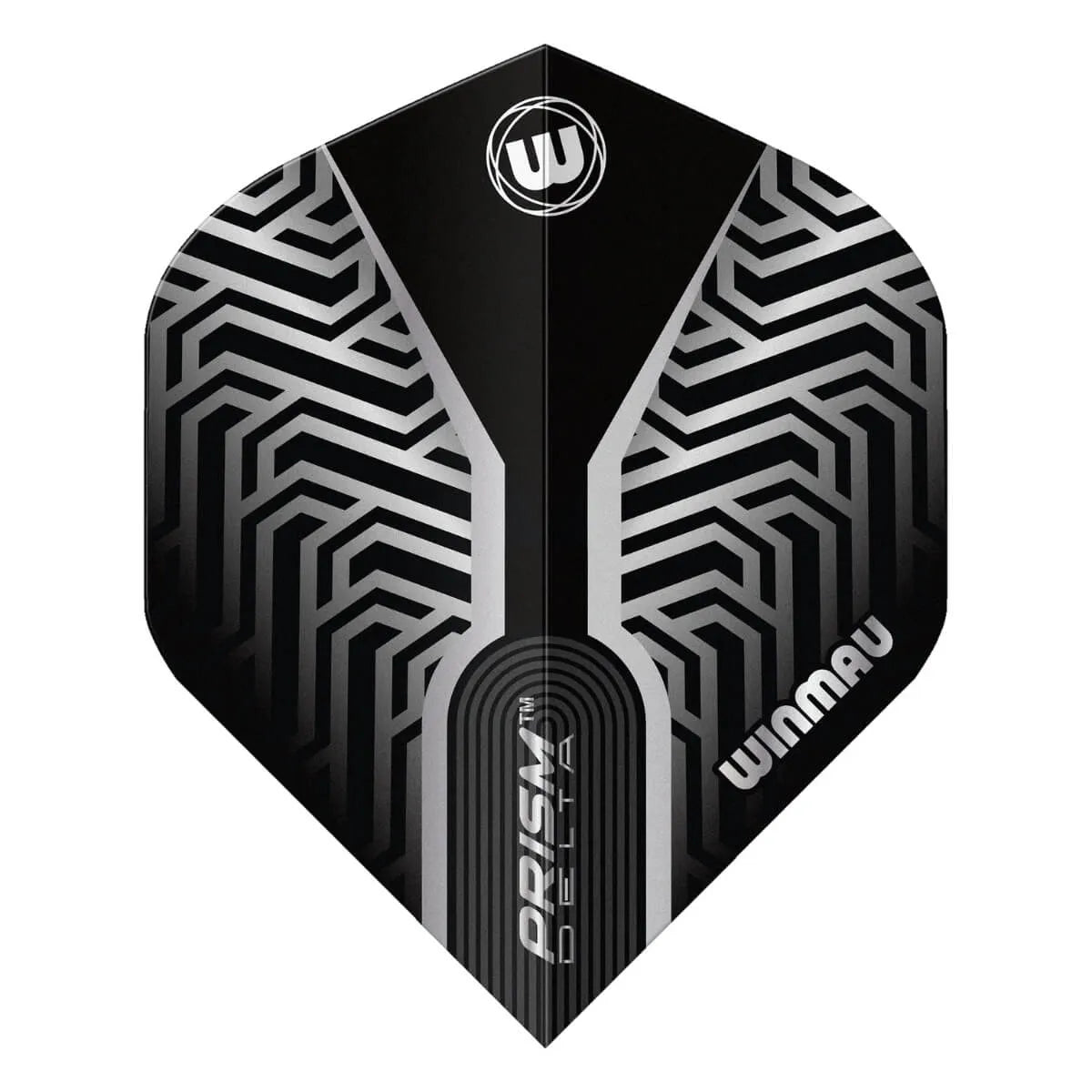 Winmau Prism Delta Metallic Black & Silver Premium Standard Dart Flights - view 3