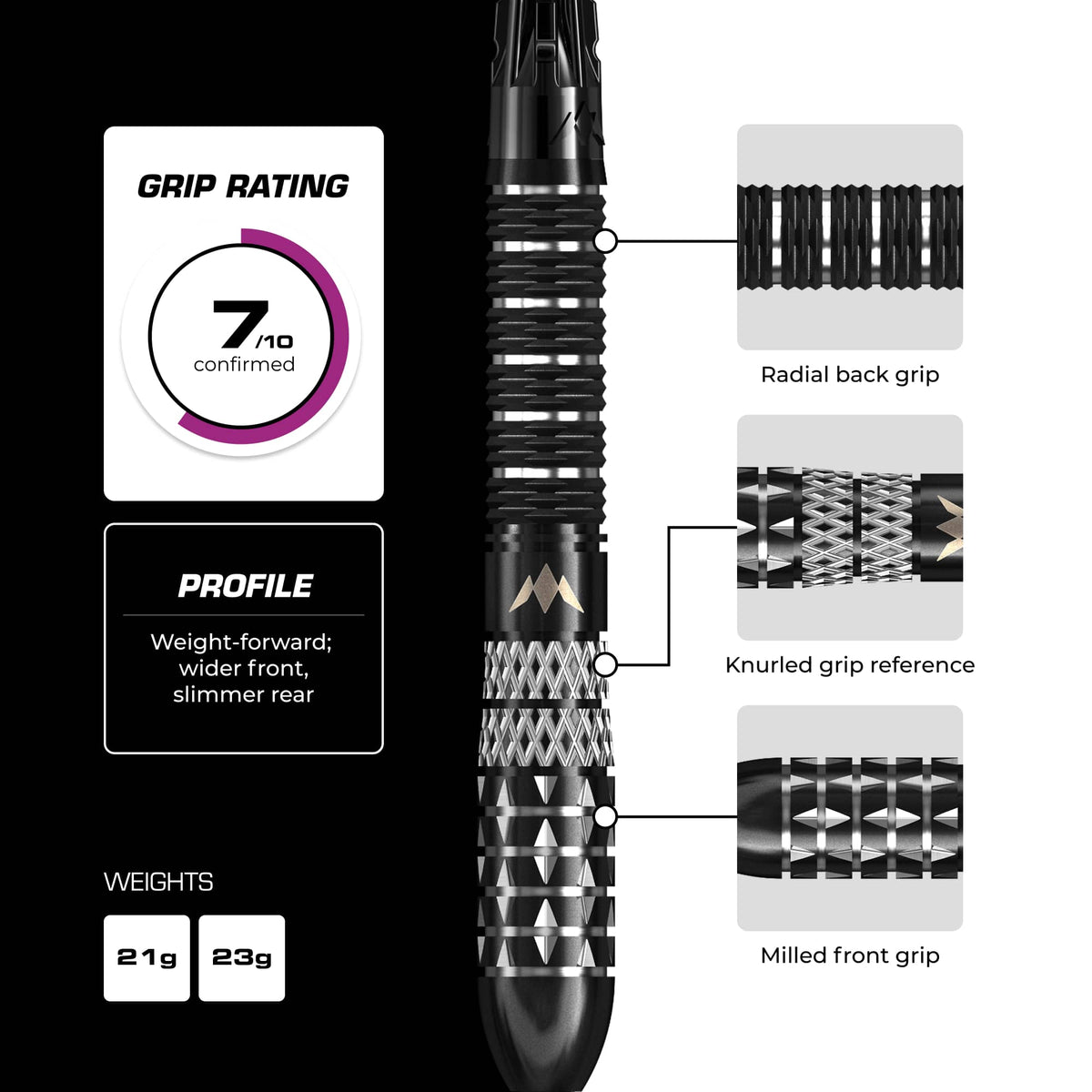 Mission Quantum R2.5 95% Tungsten Steel Tip Darts - view 4
