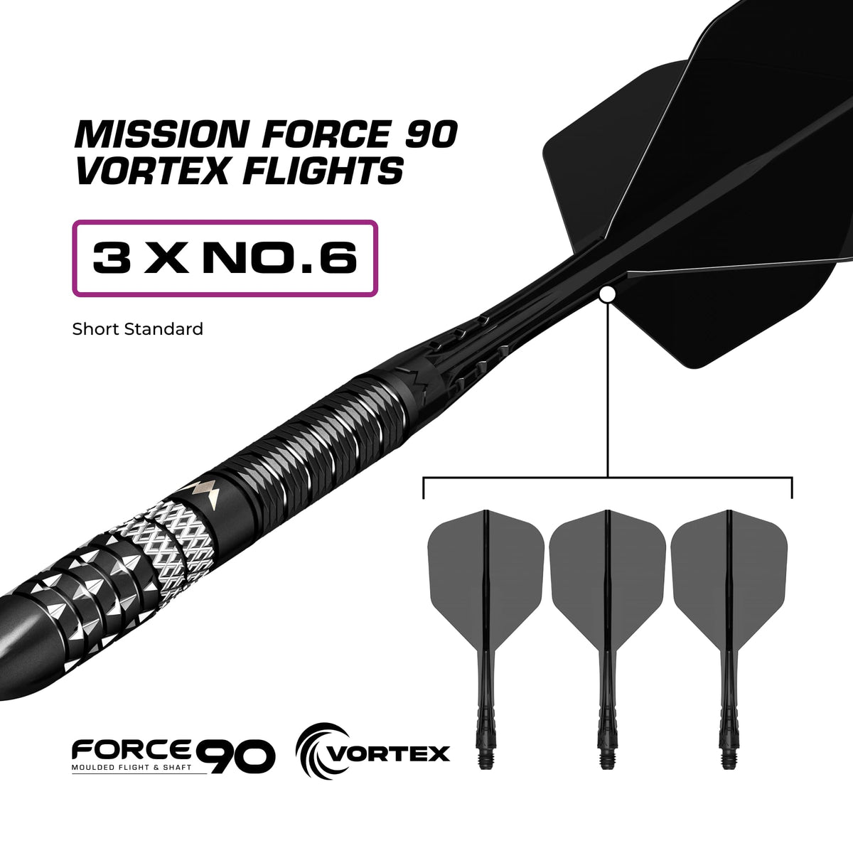 Mission Quantum R2.5 95% Tungsten Steel Tip Darts - view 6