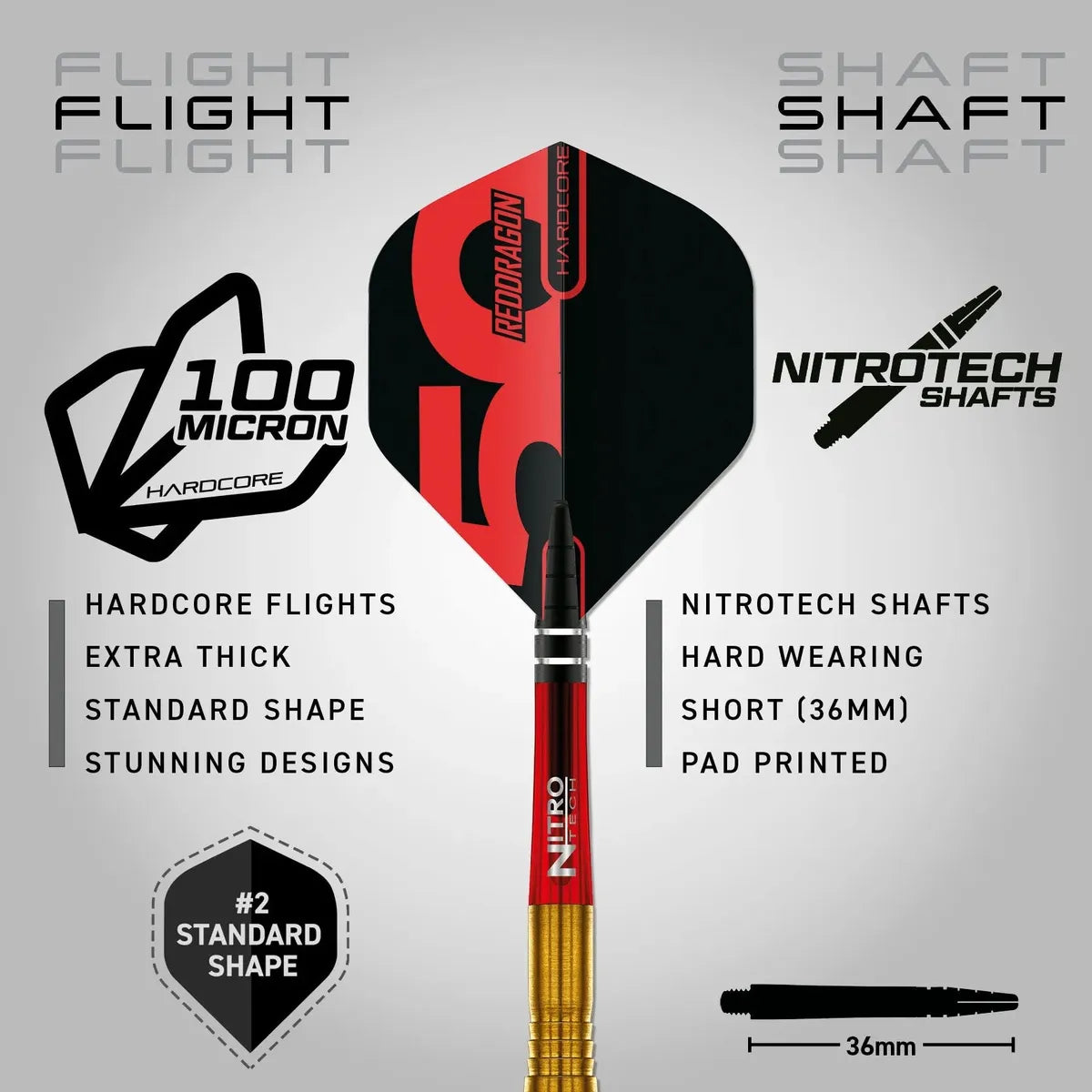 Red Dragon 50 Year Collection Golden Virgin 5 90% Tungsten Steel Tip Darts - view 8