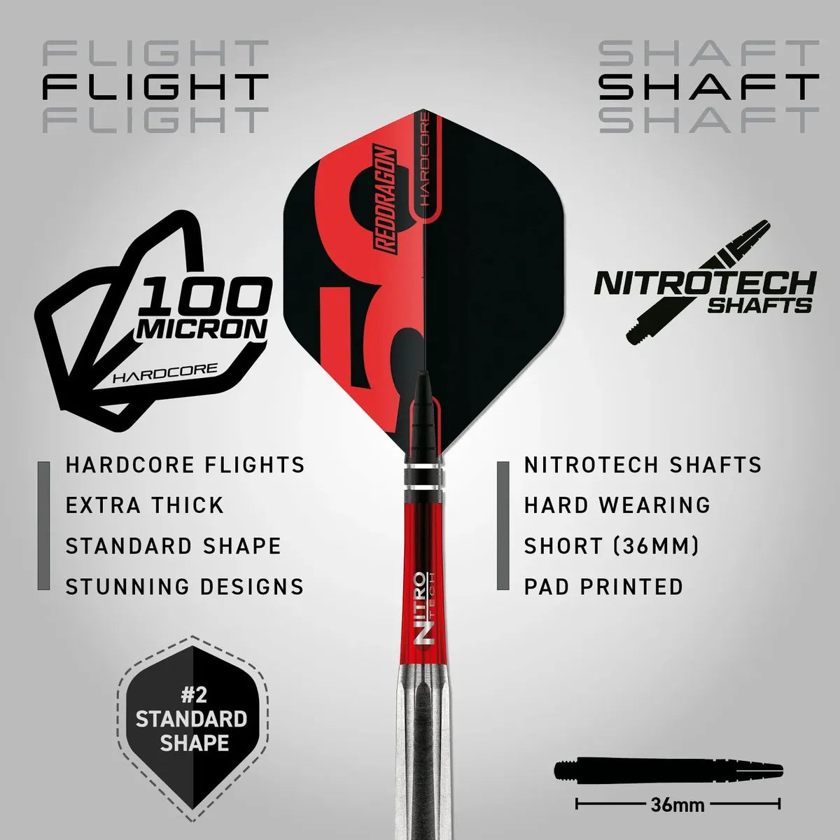 Red Dragon 50 Year Collection Hexoset 3 85% Tungsten Steel Tip Darts - view 7