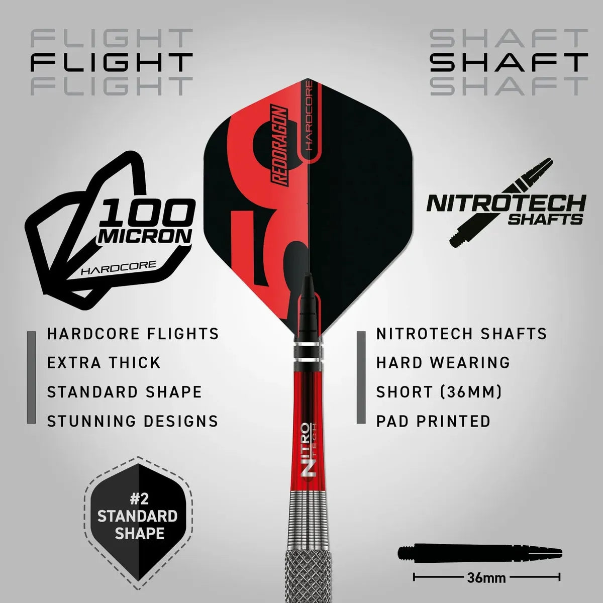 Red Dragon 50 Year Collection Grizzly 2 85% Tungsten Steel Tip Darts - view 9