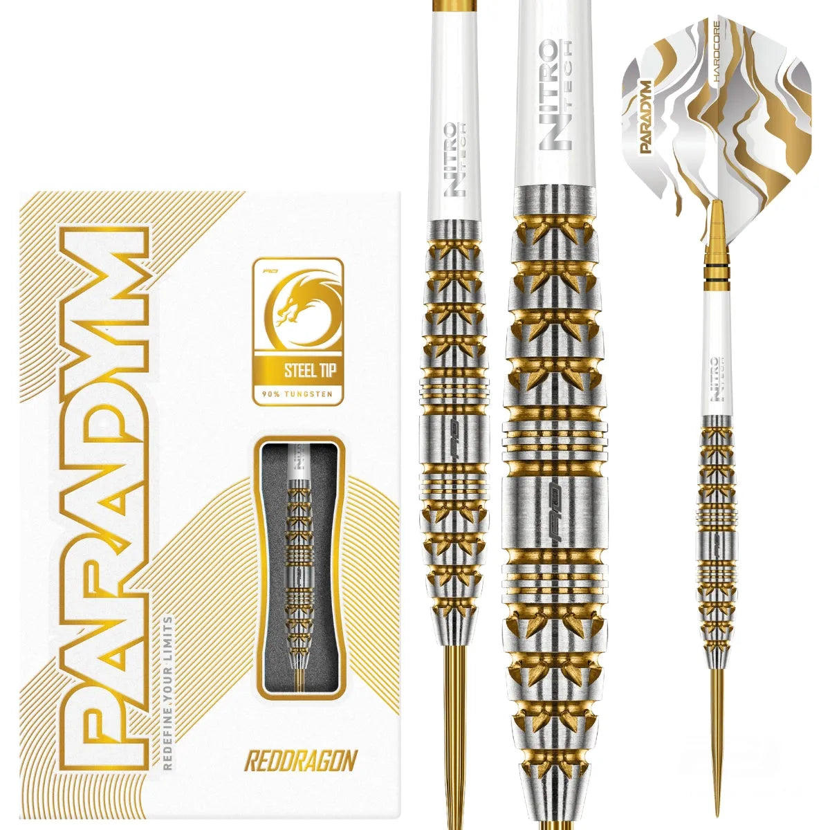 Red Dragon Paradym Gold - Torpedo 90% Tungsten Steel Tip Darts
