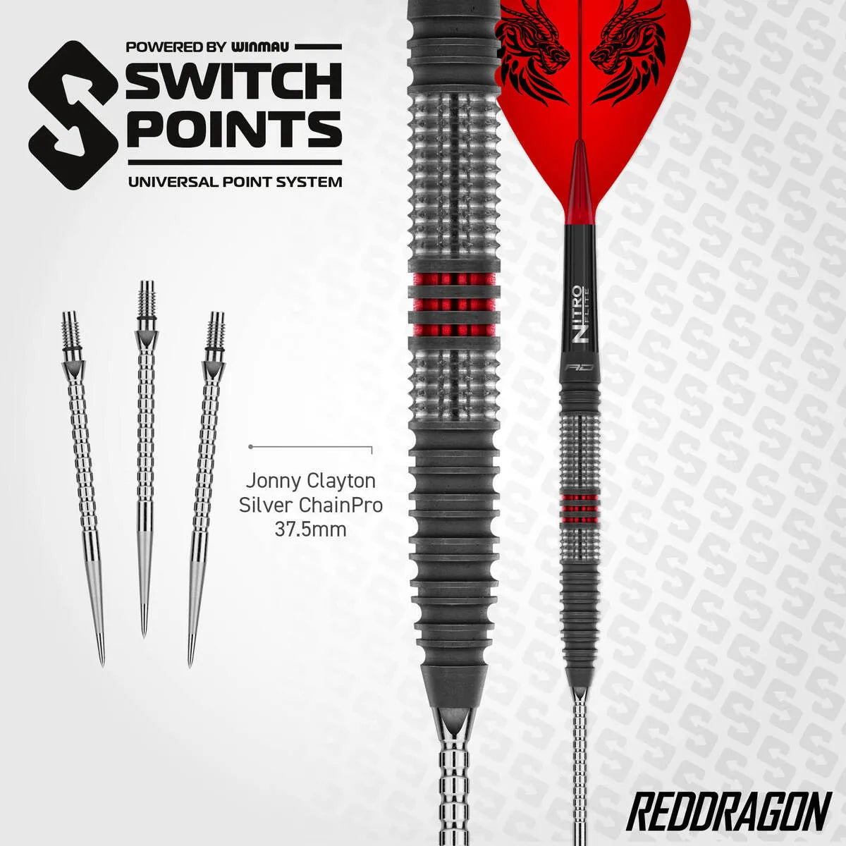 Red Dragon Jonny Clayton Hiraeth SP 90% Tungsten Steel Tip Darts - view 4