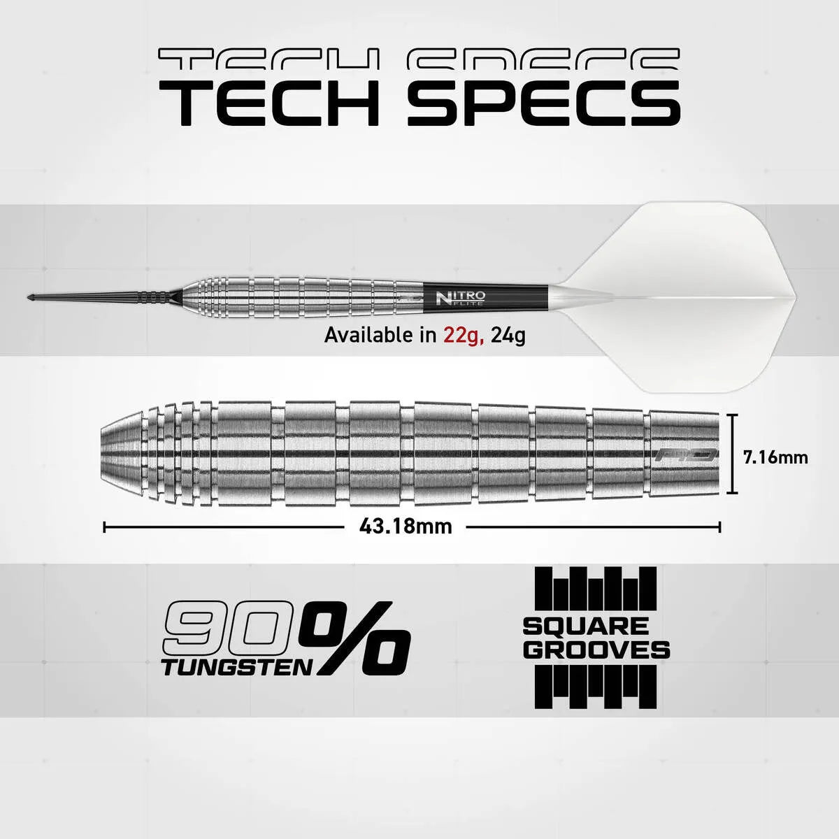 Red Dragon Luke Humphries TX1 Pioneer SP 90% Tungsten Steel Tip Darts - view 6