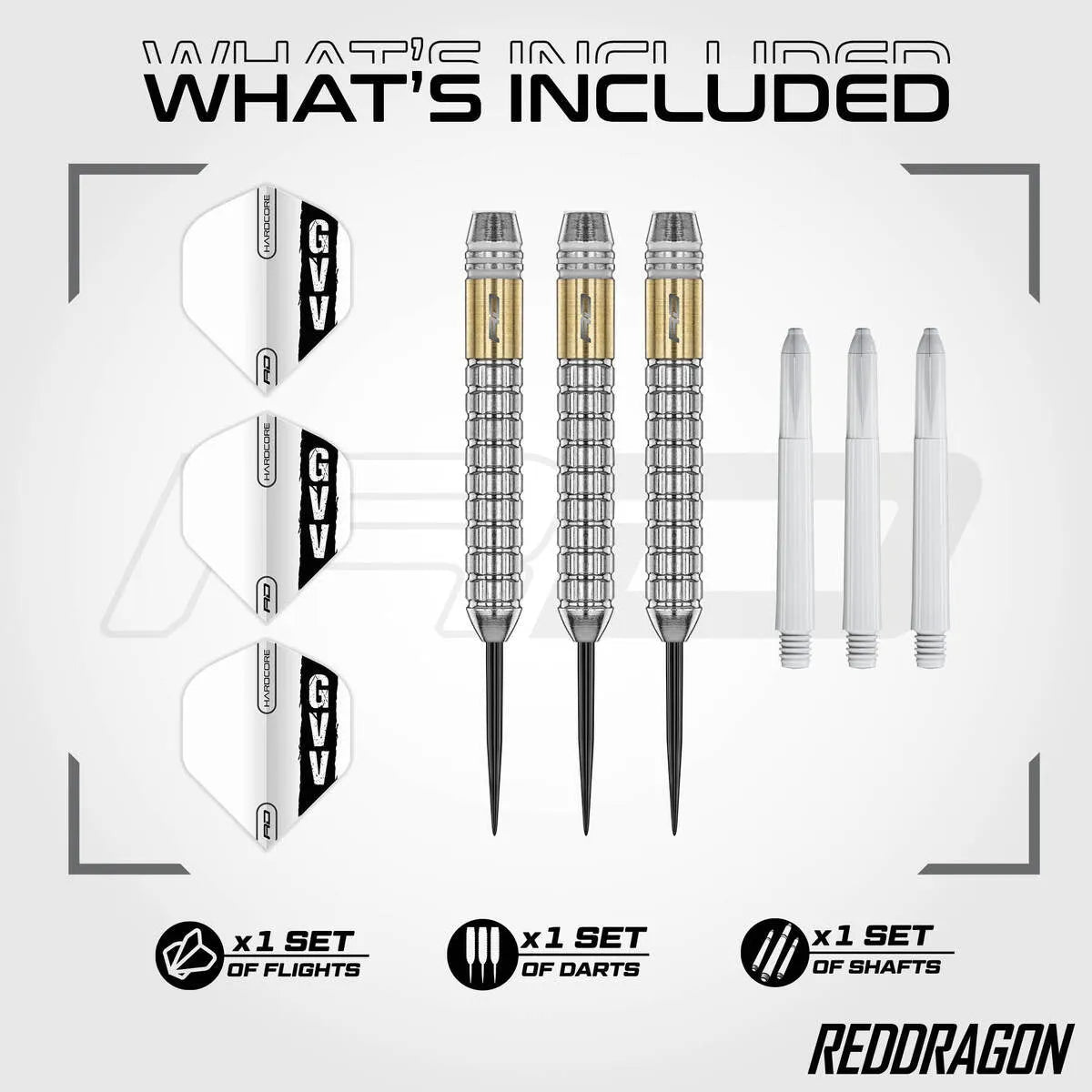 Red Dragon Gian van Veen SE Brass Steel Tip Darts - view 3