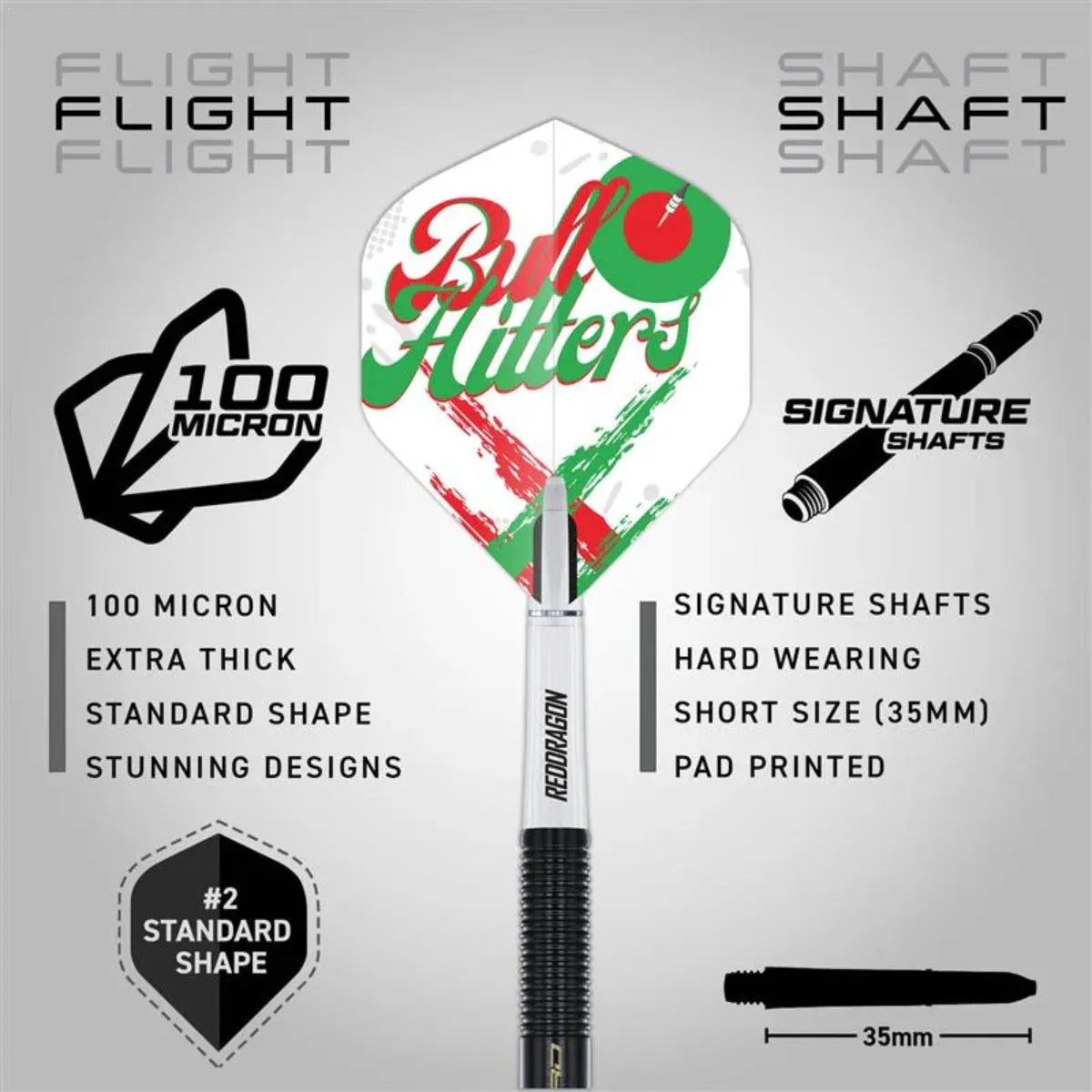 Red Dragon Bullhitters V1 90% Tungsten Steel Tip Darts - view 6