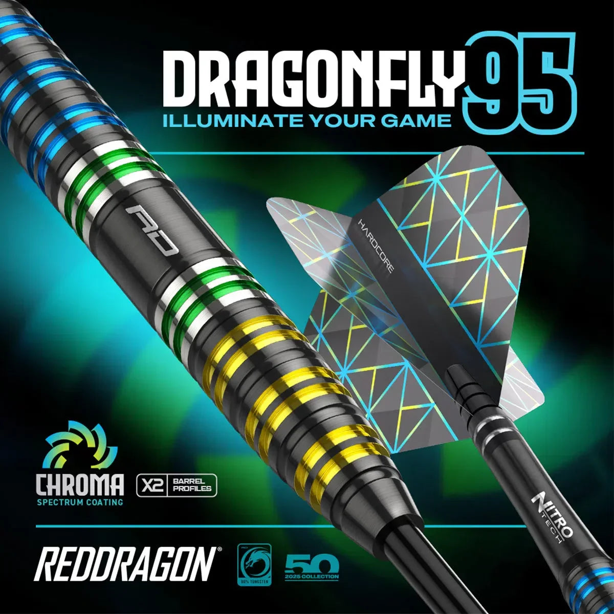 Red Dragon Dragonfly 95 Black - Parallel 95% Tungsten Steel Tip Darts - view 4