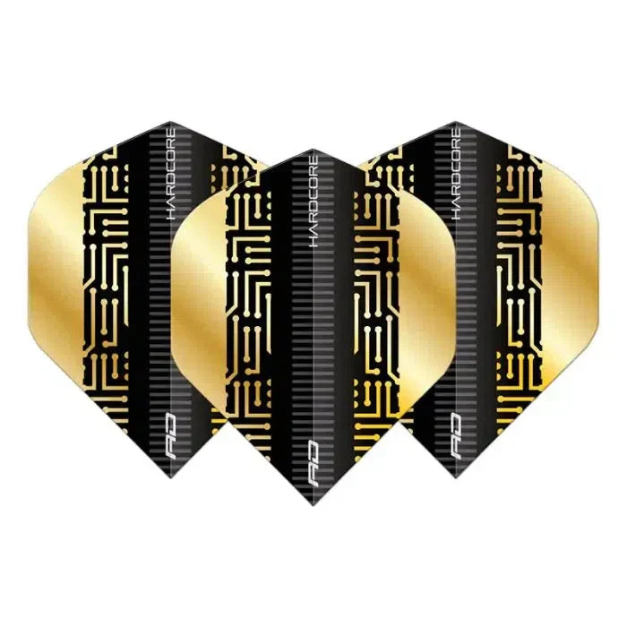Red Dragon Hardcore Premium Gold & Black Maze Flights - view 2