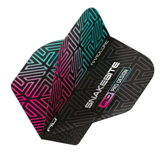Red Dragon Hardcore Premium Snakebite Black & Rainbow Flights