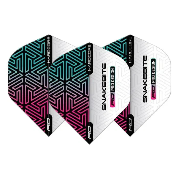 Red Dragon Hardcore Premium Snakebite White & Rainbow Flights - view 2