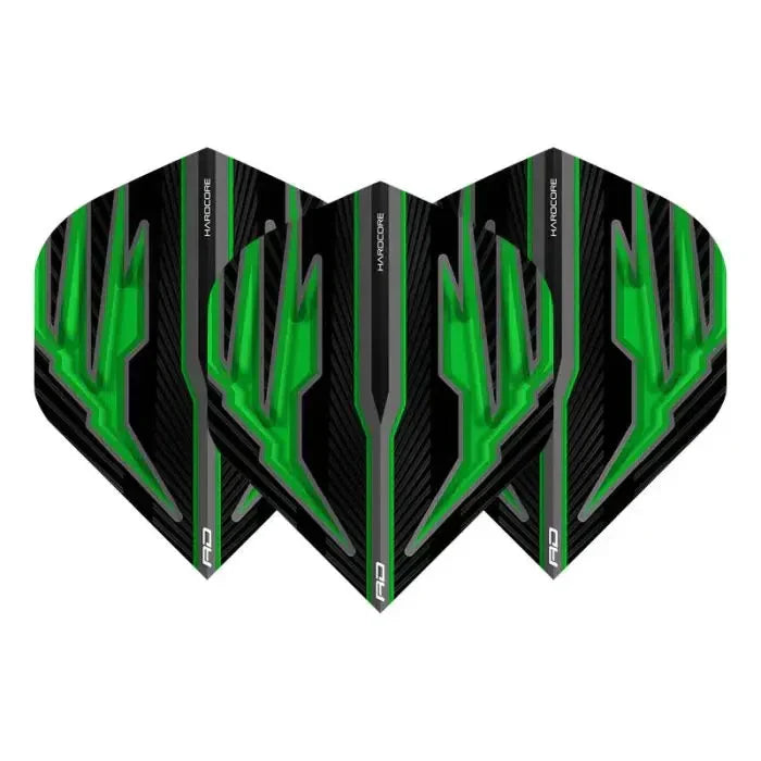 Red Dragon Hardcore Radical Black & Green Standard Flights - view 2