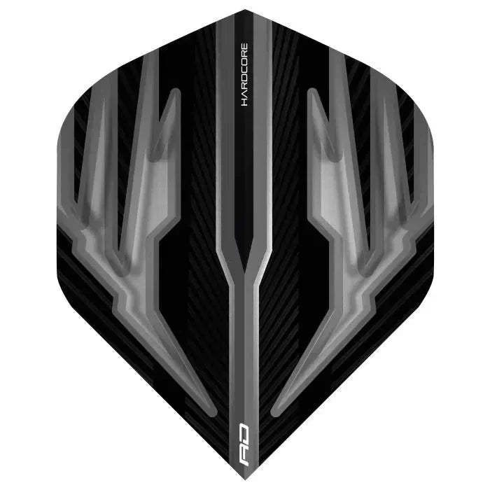 Red Dragon Hardcore Radical Black & Grey Standard Flights