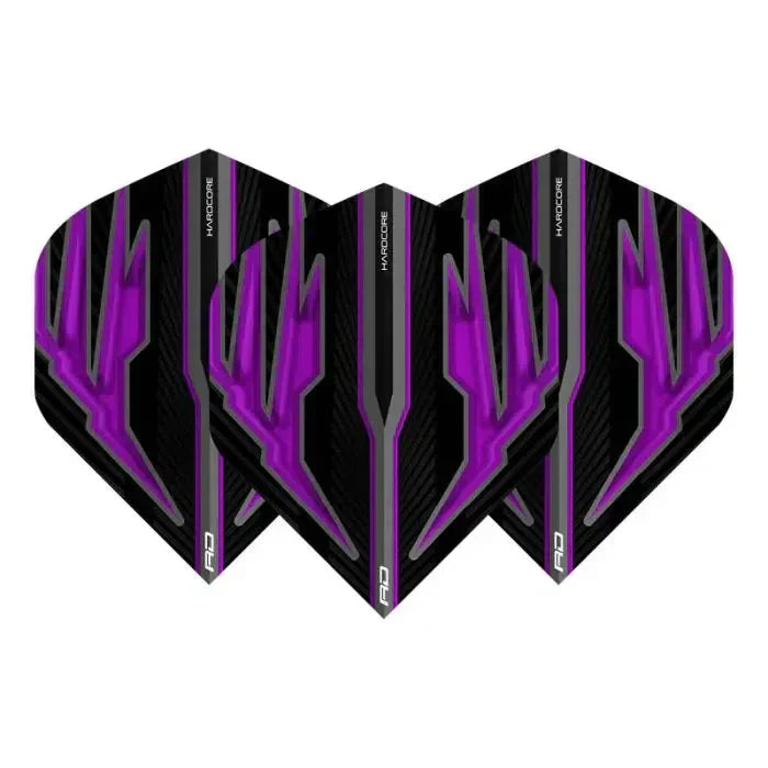 Red Dragon Hardcore Radical Black & Purple Standard Flights - view 2
