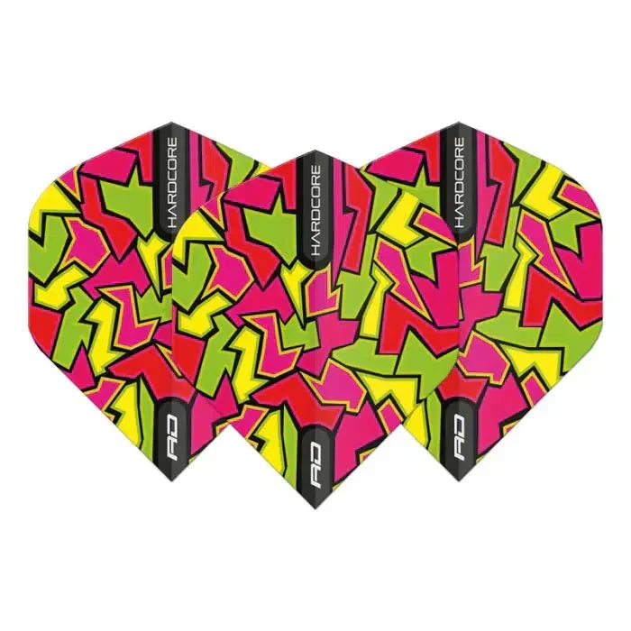 Red Dragon Hardcore Radical Red Crackle Standard Flights - view 2