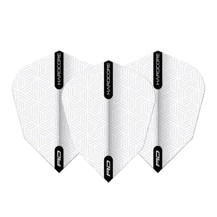 Red Dragon Hardcore V-Standard White Dart Flights - view 2