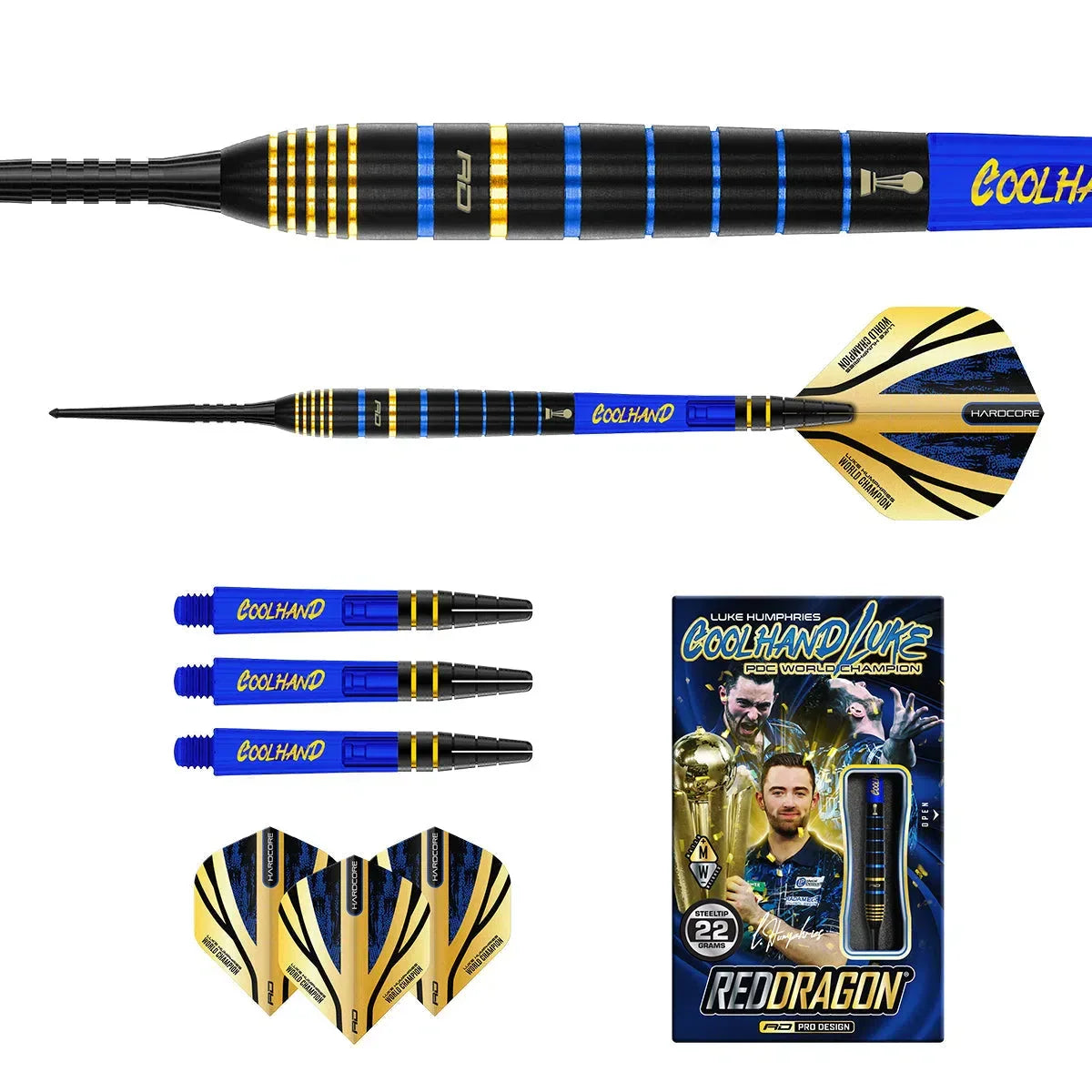 Red Dragon Luke Humphries TX4 Avenger 90% Tungsten Steel Tip Darts - view 3