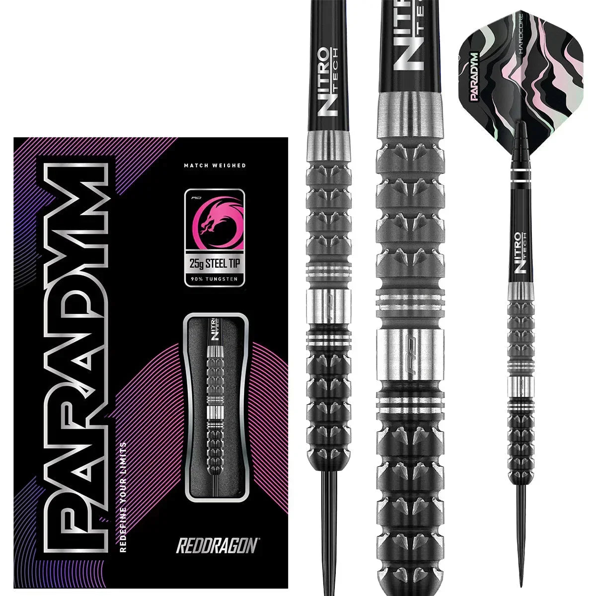 Red Dragon Paradym - Tapered 90% Tungsten Steel Tip Darts