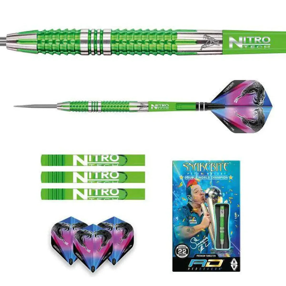 Red Dragon Peter Wright Mamba 2 90% Tungsten Steel Tip Darts - view 3