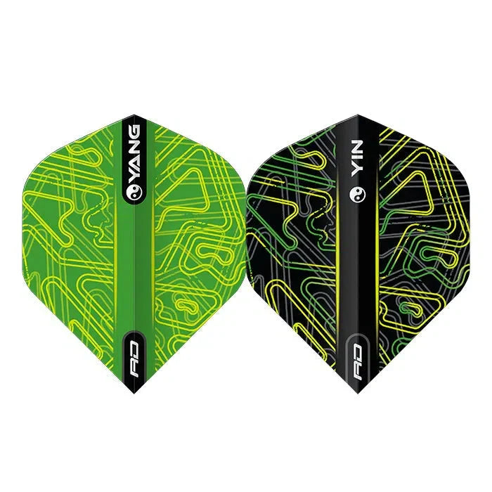 Red Dragon Yin Yang Green & Black Standard Flights - view 2