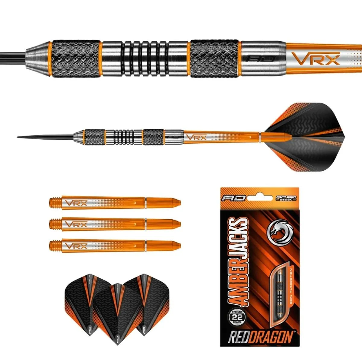 Red Dragon Amberjack 5 90% Tungsten Steel Tip Darts - view 3