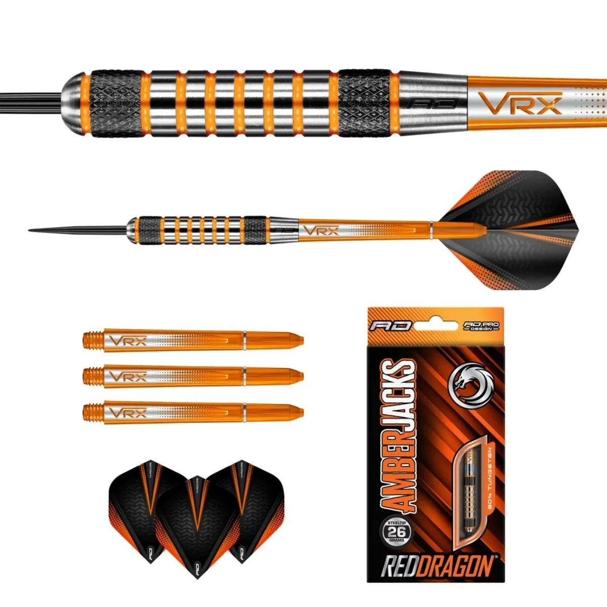Red Dragon Amberjack 7 90% Tungsten Steel Tip Darts - view 3