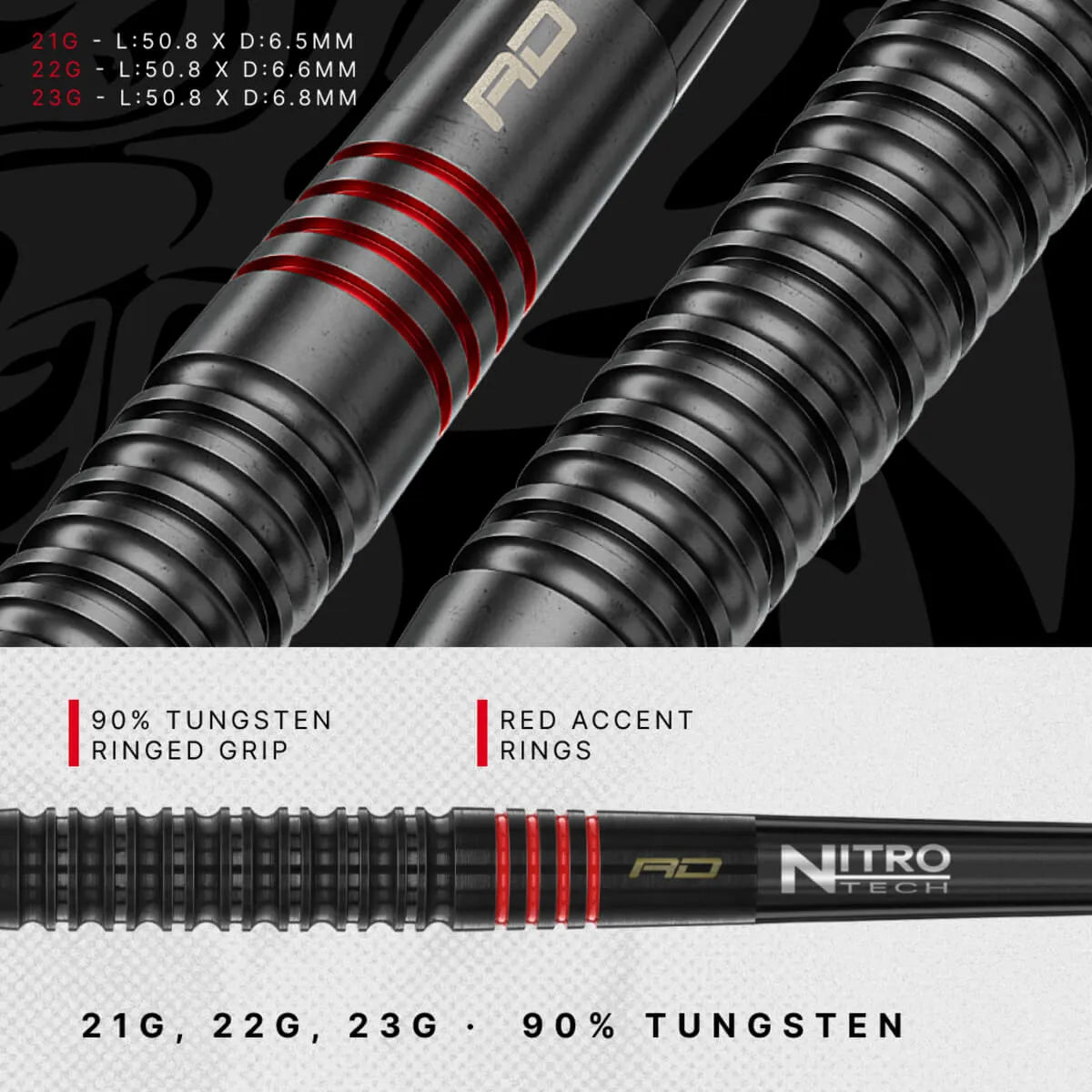 Red Dragon Jonny Clayton RD-ADV SP 90% Tungsten Steel Tip Darts - view 4
