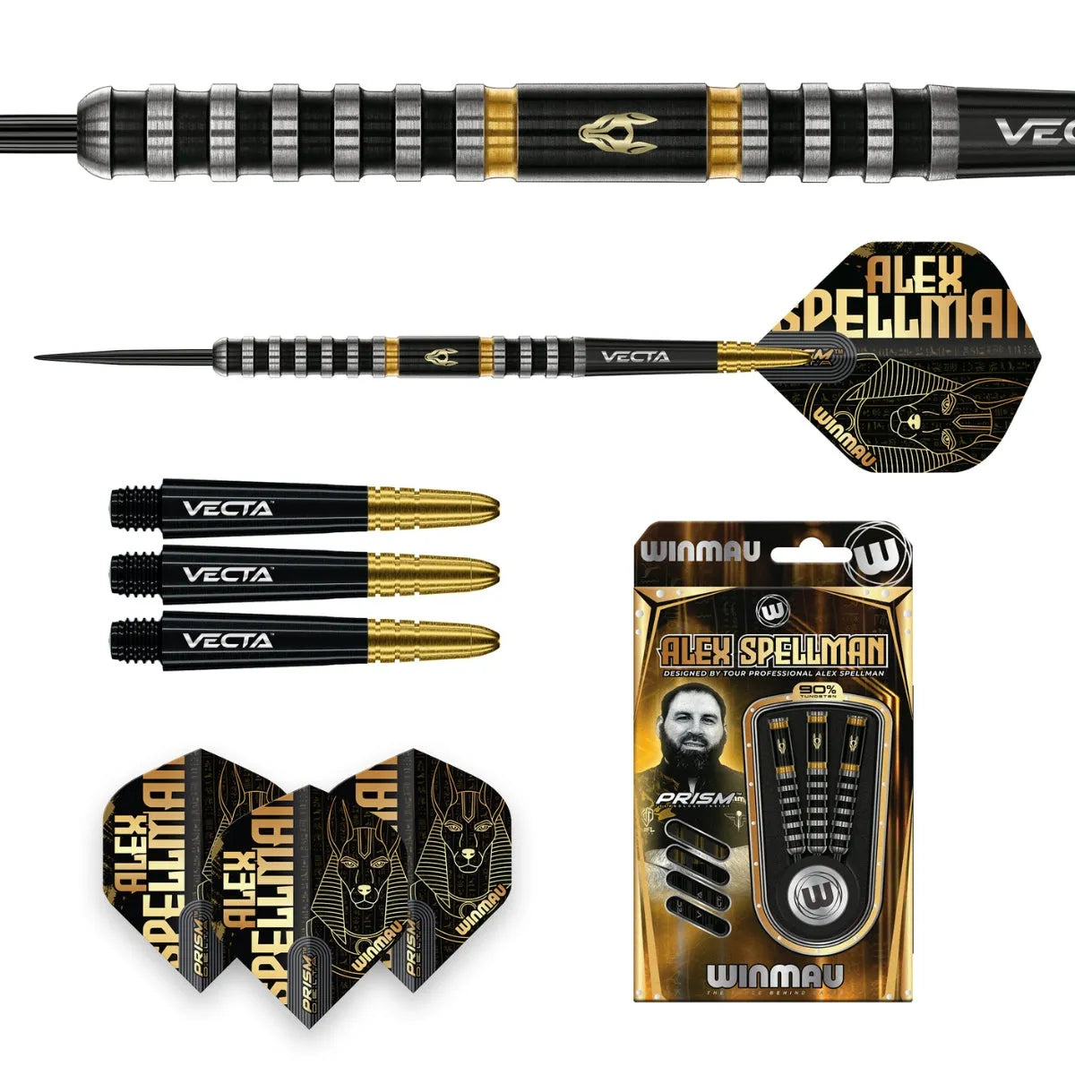 Winmau Alex Spellman 90% Tungsten Steel Tip Darts - view 3