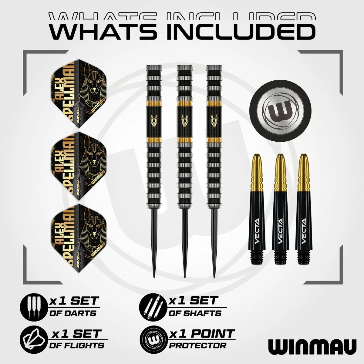 Winmau Alex Spellman 90% Tungsten Steel Tip Darts - view 4