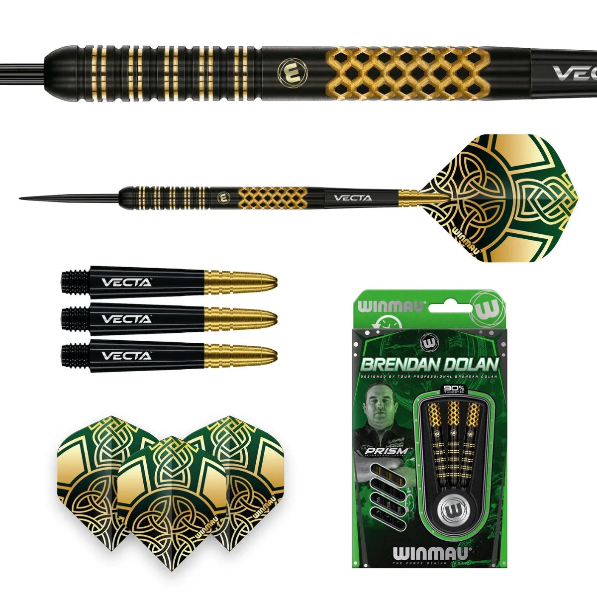 Winmau Brendan Dolan Signature Series 90% Tungsten Steel Tip Darts - view 3