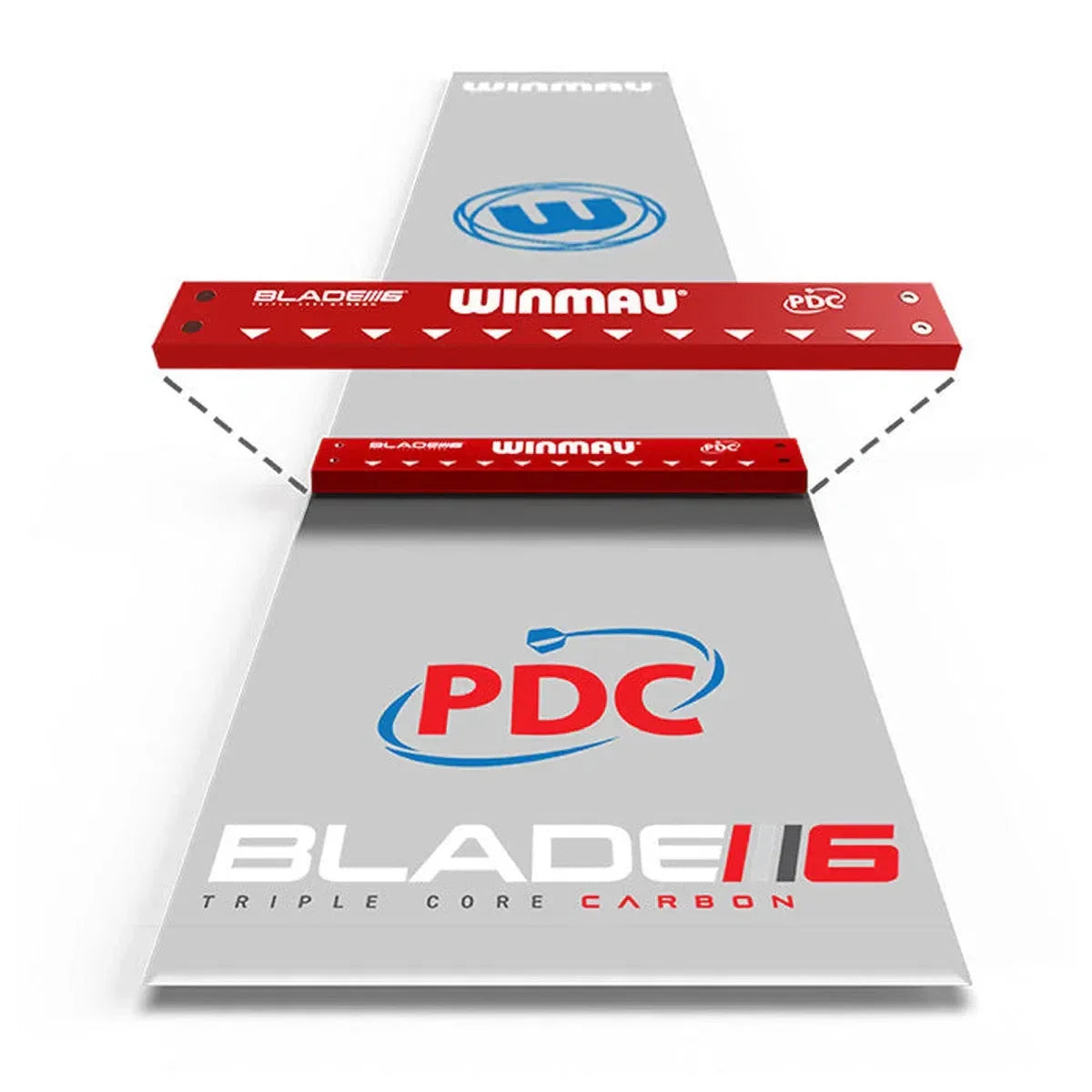 Winmau Clearzone PVC Dart Mat with Integrated Oche - view 3