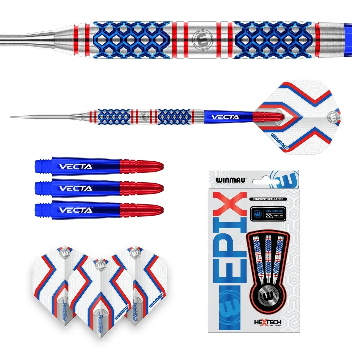 Winmau Epix 90% Tungsten Steel Tip Darts - view 3