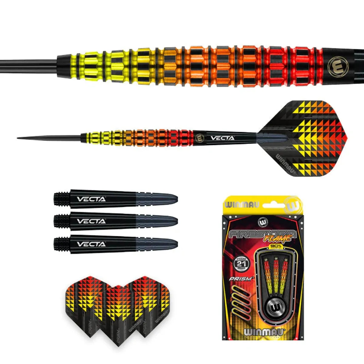 Winmau Firestorm Flame Style 2 90% Tungsten Steel Tip Darts - view 3