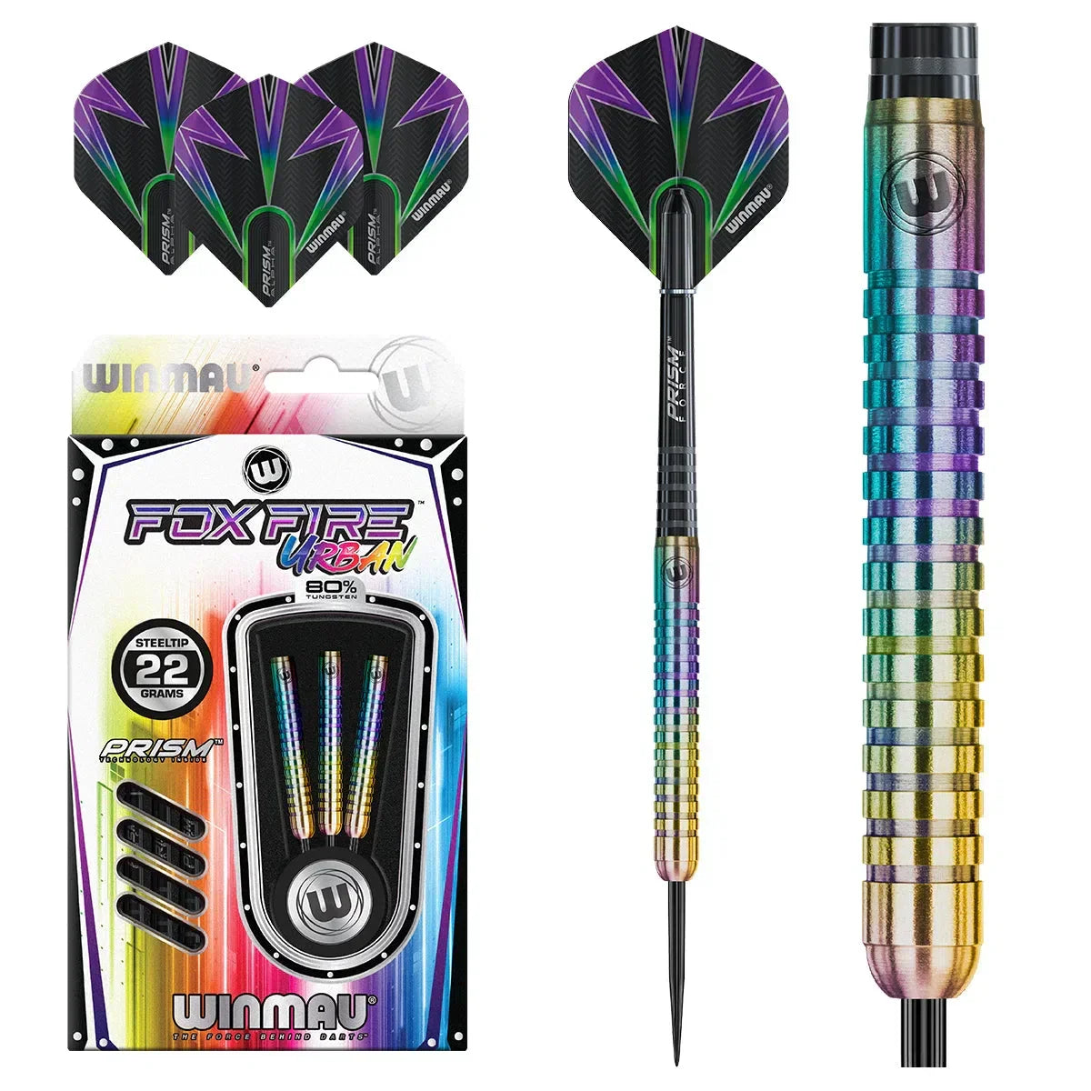 Winmau Foxfire Urban 80% Tungsten Steel Tip Darts