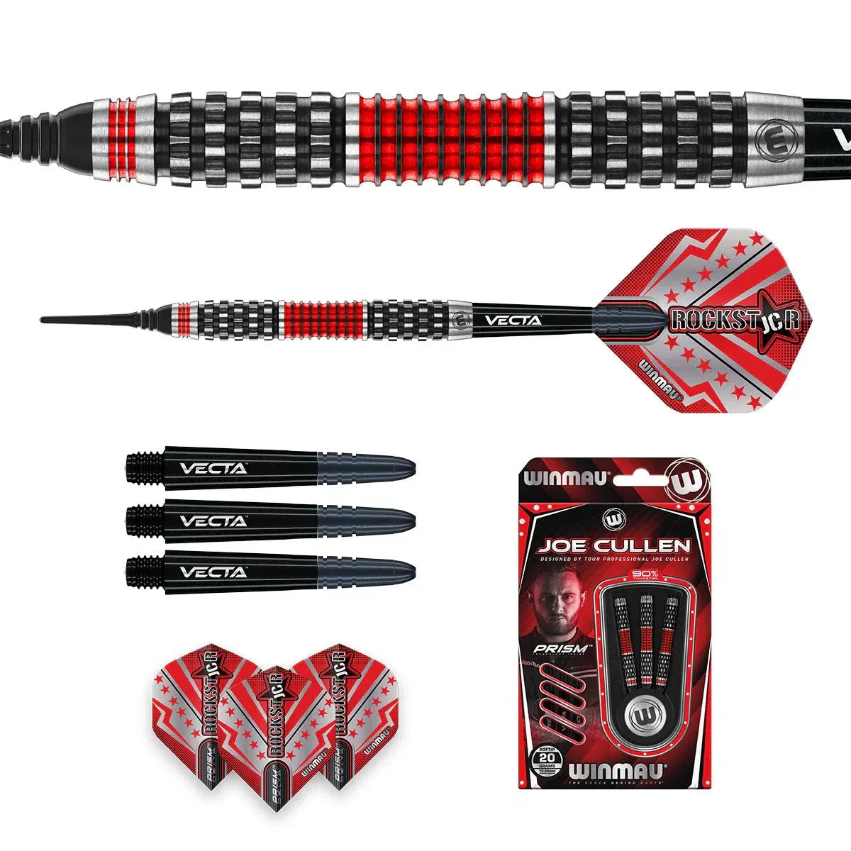 Winmau Joe Cullen Rockstar Series RS 1.0 90% Tungsten Soft Tip Darts - view 3