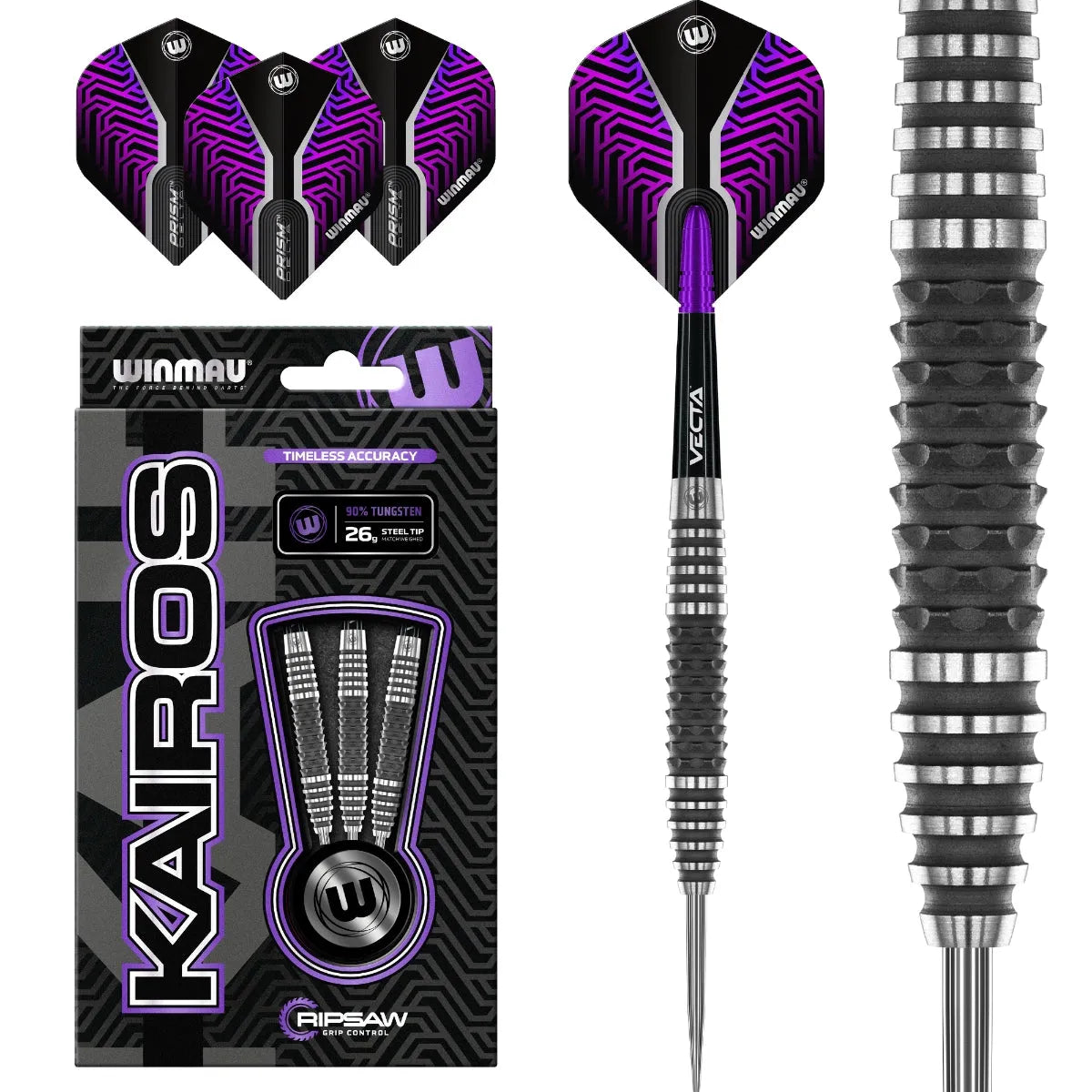 Winmau Kairos 90% Tungsten Steel Tip Darts - view 4
