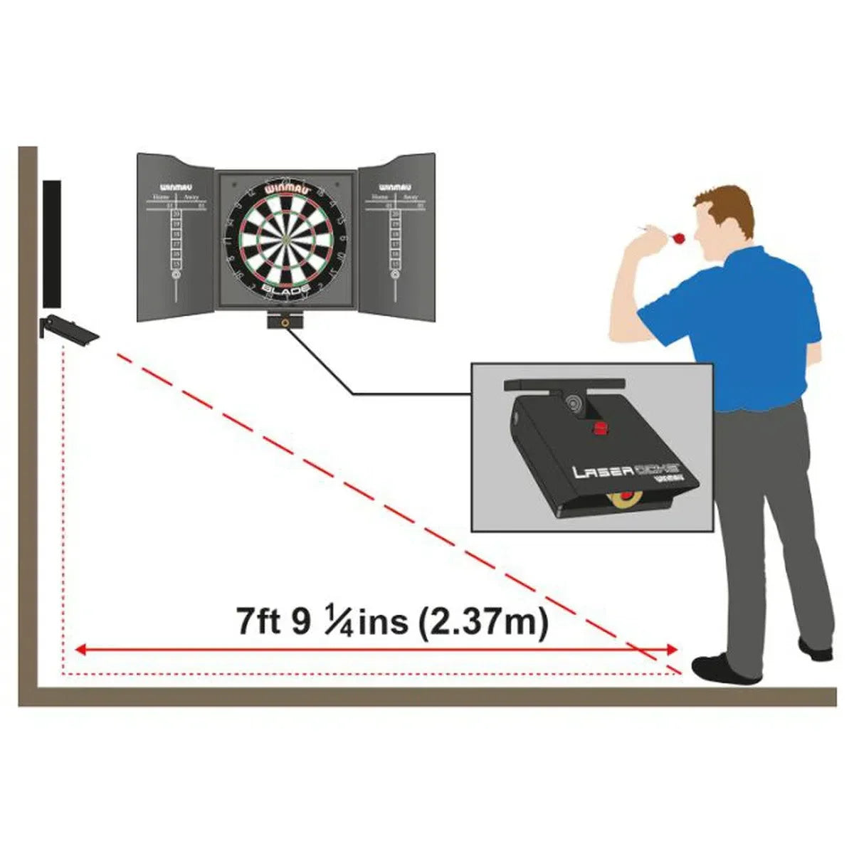 Winmau Laser Oche - view 4