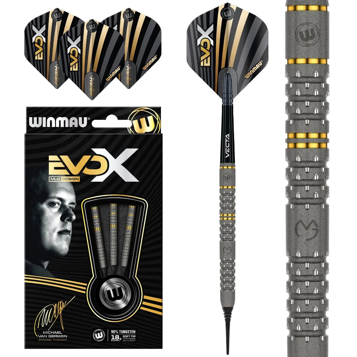 Winmau MVG Evo-X 90% Soft Tip Darts