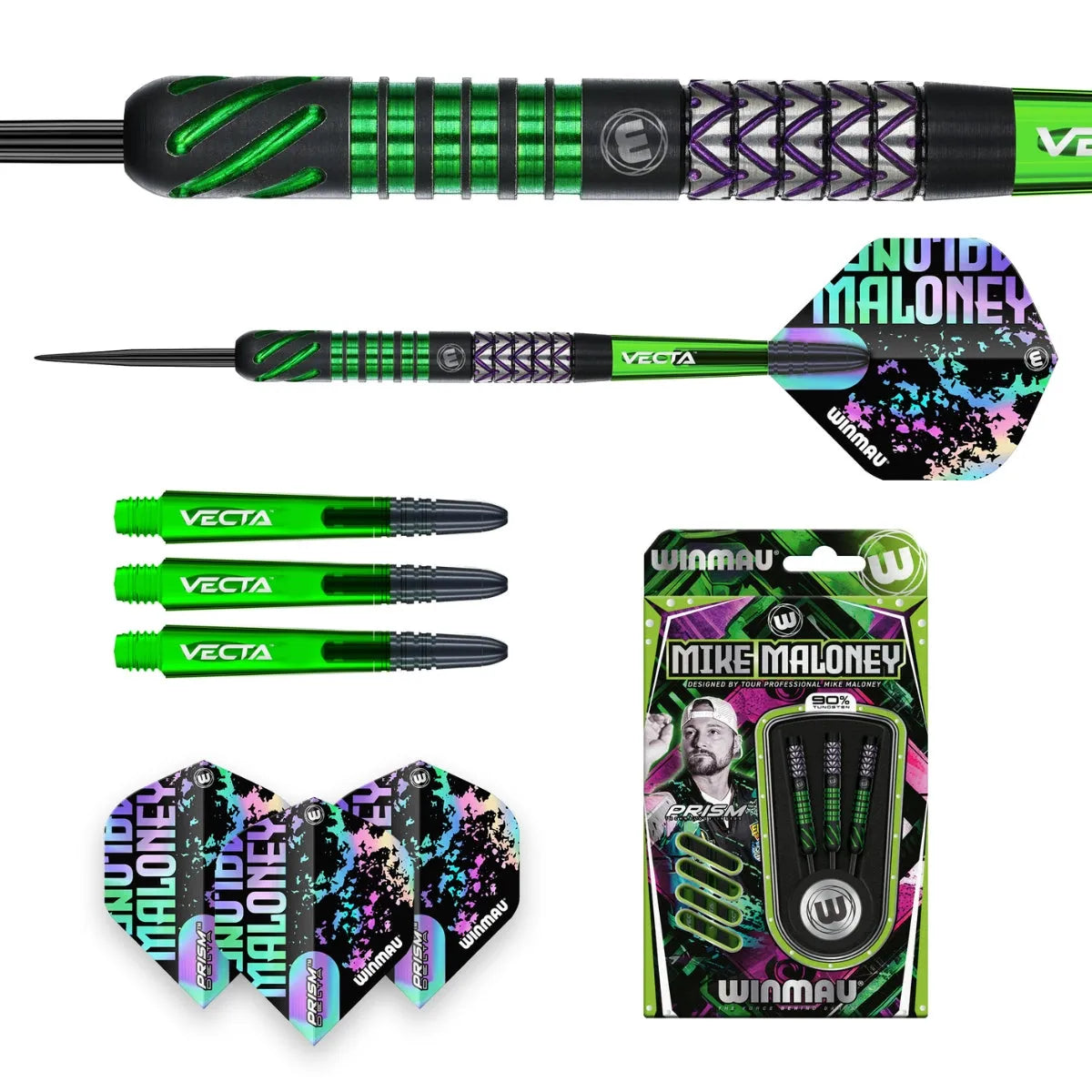 Winmau Mike Maloney 90% Tungsten Steel Tip Darts - view 3