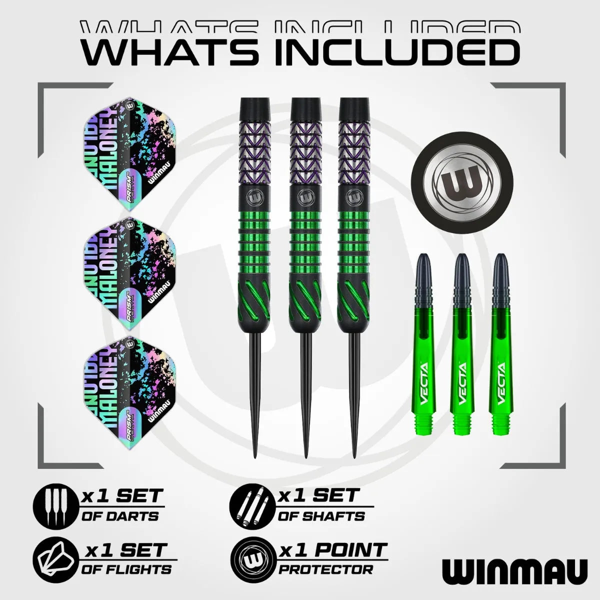 Winmau Mike Maloney 90% Tungsten Steel Tip Darts - view 4