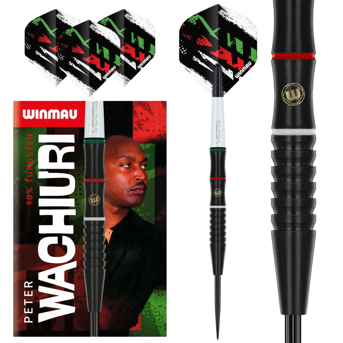 Winmau Peter Wachiuri 90% Tungsten Steel Tip Darts