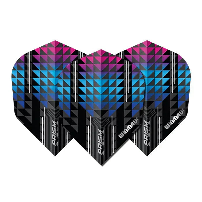 Winmau Prism Alpha Black & Blue V6 Dart Flights