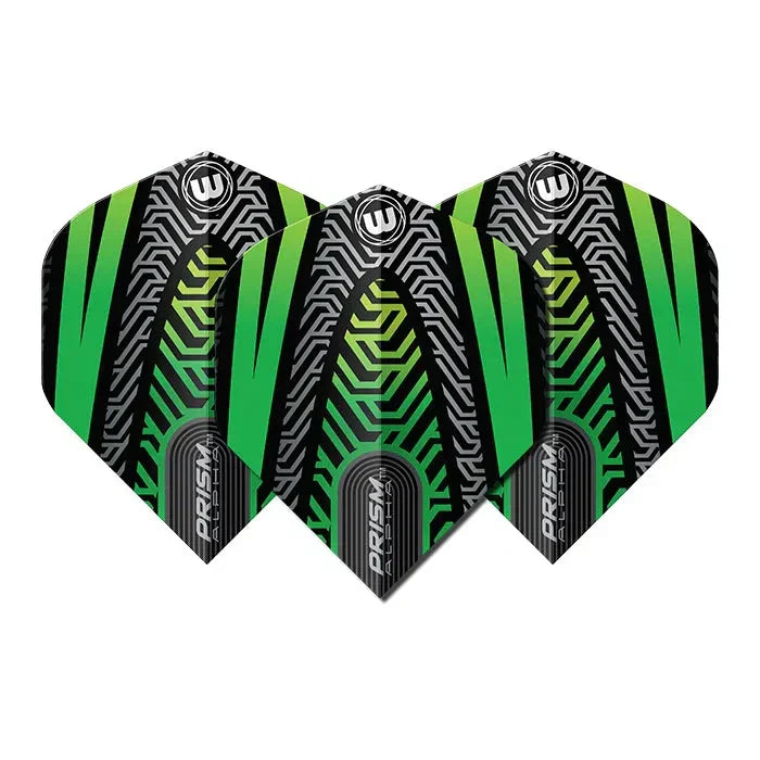 Winmau Prism Alpha Black & Green Extra Thick Dart Flights