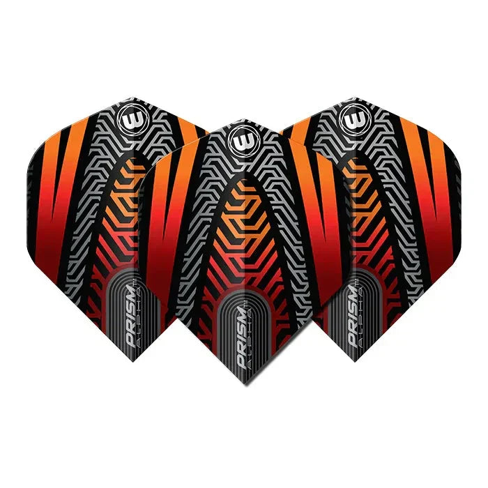 Winmau Prism Alpha Black & Orange Extra Thick Dart Flights