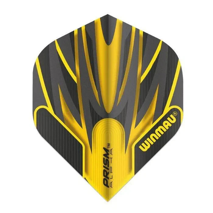 Winmau Prism Alpha Black & Yellow Extra Thick Dart Flights - 6915-162 - view 2