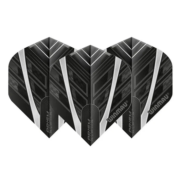 Winmau Prism Alpha Extra Thick Standard Black & Grey Flights